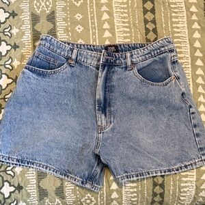 Simple Society Women's Light Blue High-Rise Jean Shorts